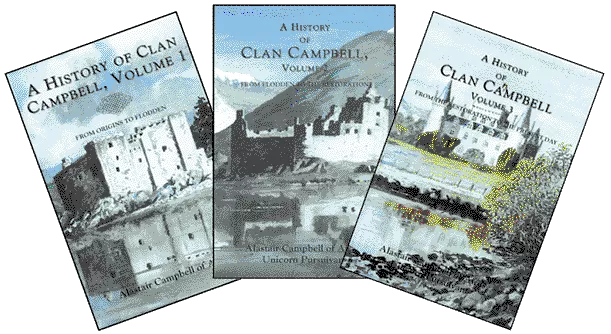 History of Clan Campbell, 3-volumes Book Covers by Alastair Lorne Campbell of Airds