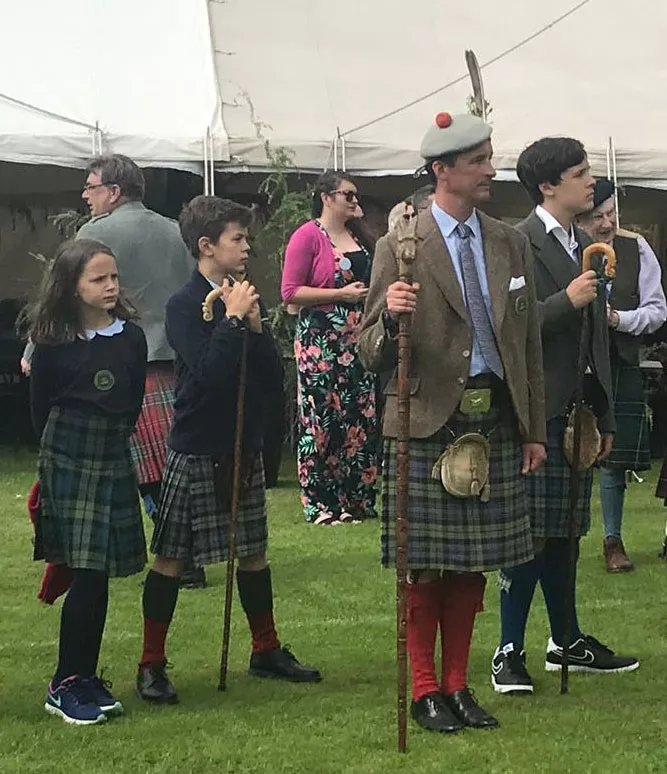 The Duke of Argyll and his Children at the 2019 Inveraray Highland Games